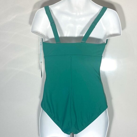 Kona Sol NWT SZ M Kelly Green One Piece Figure Flattering Swimsuit Beach Swim - Picture 6 of 10